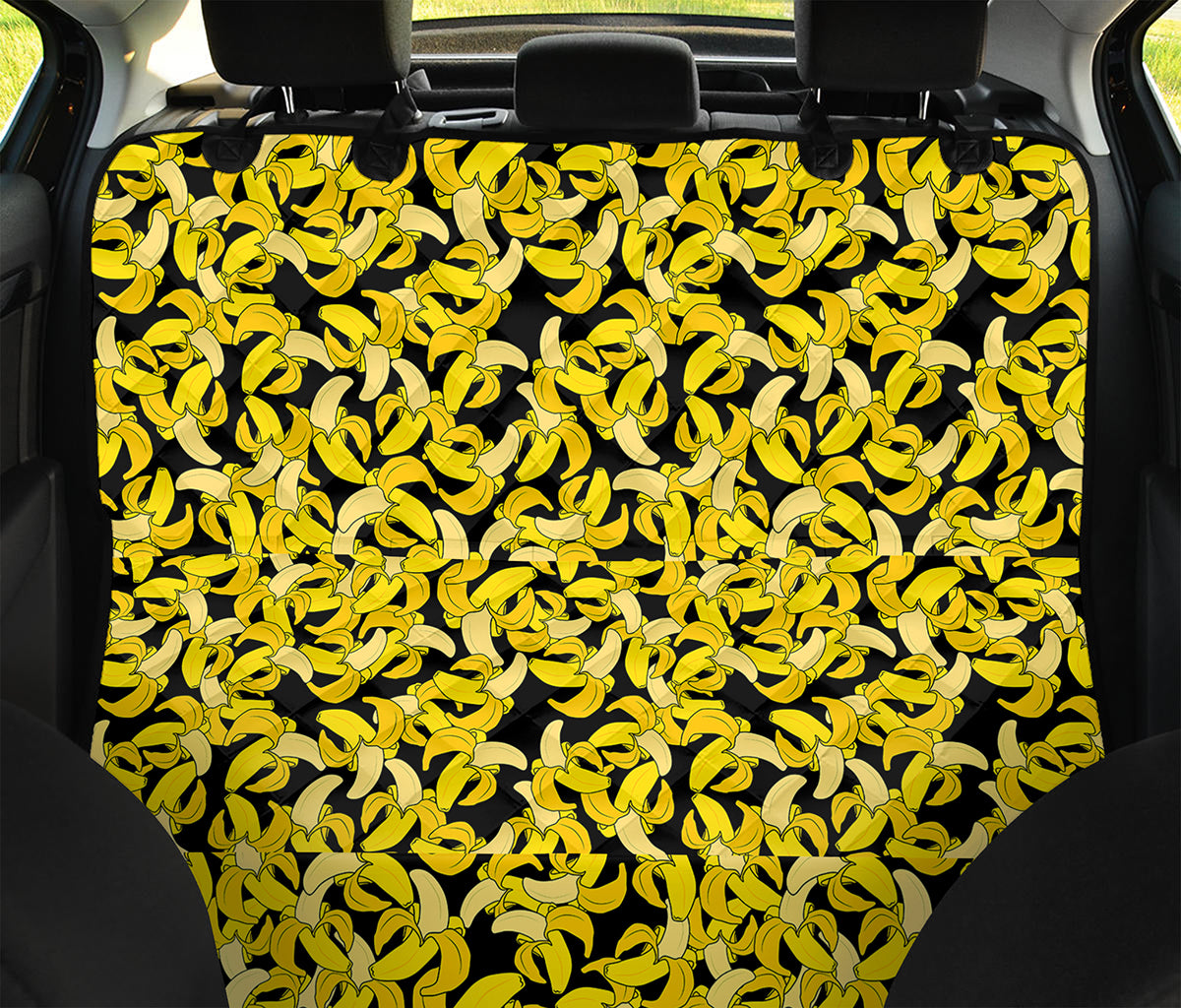 Peeled Banana Pattern Print Pet Car Back Seat Cover