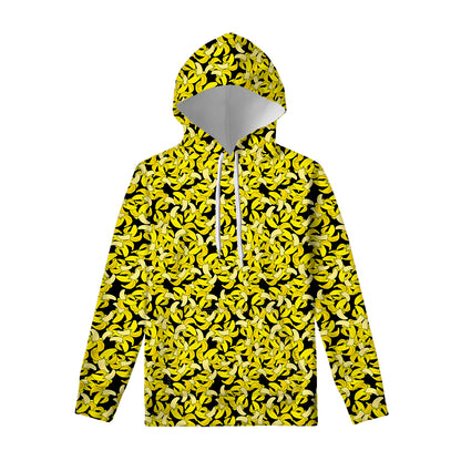 Peeled Banana Pattern Print Pullover Hoodie