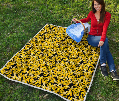 Peeled Banana Pattern Print Quilt
