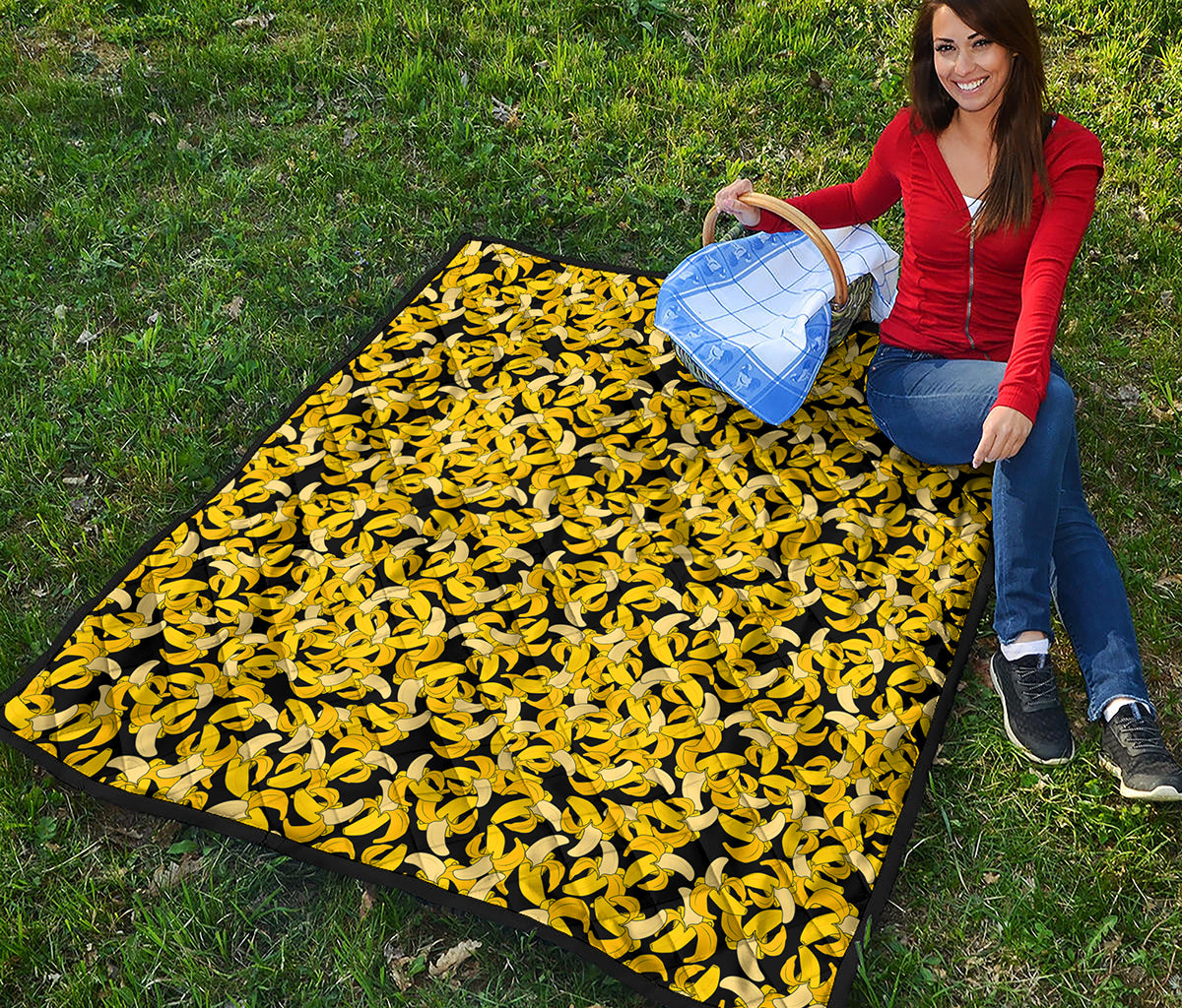 Peeled Banana Pattern Print Quilt