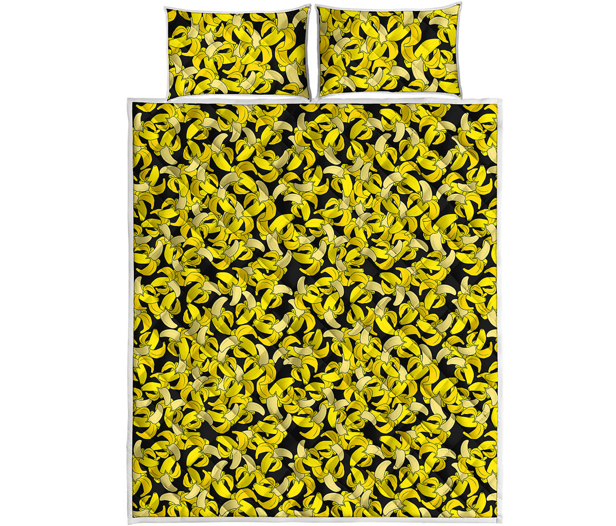 Peeled Banana Pattern Print Quilt Bed Set