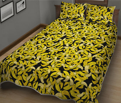 Peeled Banana Pattern Print Quilt Bed Set
