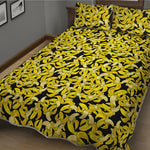 Peeled Banana Pattern Print Quilt Bed Set