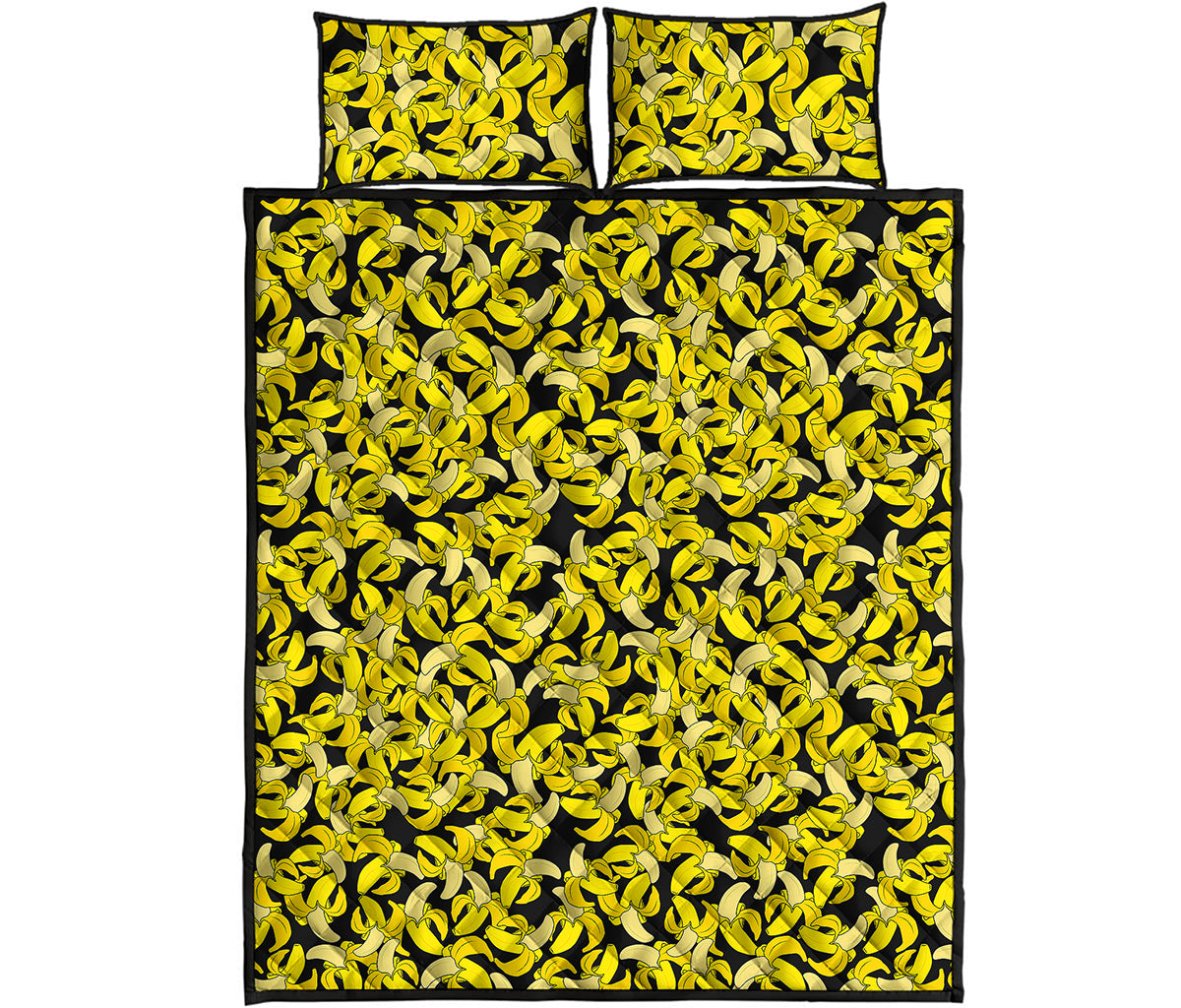 Peeled Banana Pattern Print Quilt Bed Set