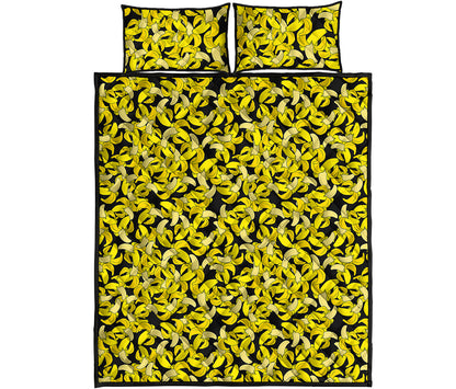 Peeled Banana Pattern Print Quilt Bed Set