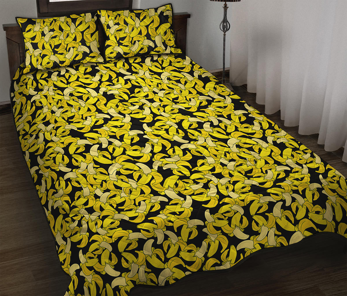 Peeled Banana Pattern Print Quilt Bed Set