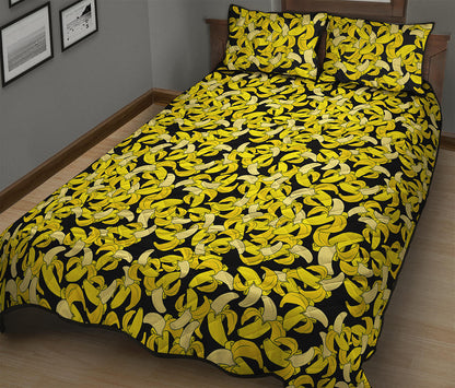 Peeled Banana Pattern Print Quilt Bed Set