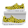 Peeled Banana Pattern Print White Running Shoes