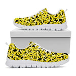 Peeled Banana Pattern Print White Sneakers