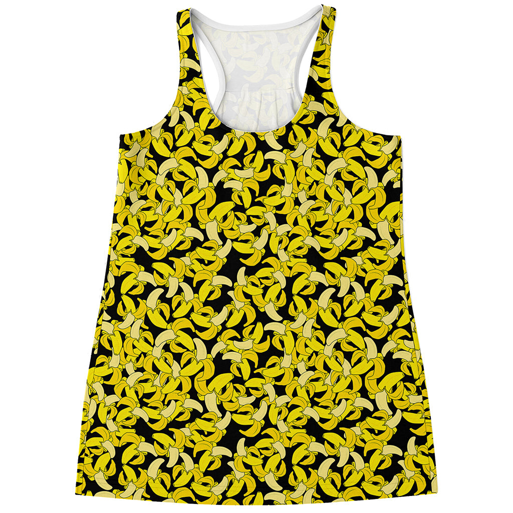 Peeled Banana Pattern Print Women's Racerback Tank Top