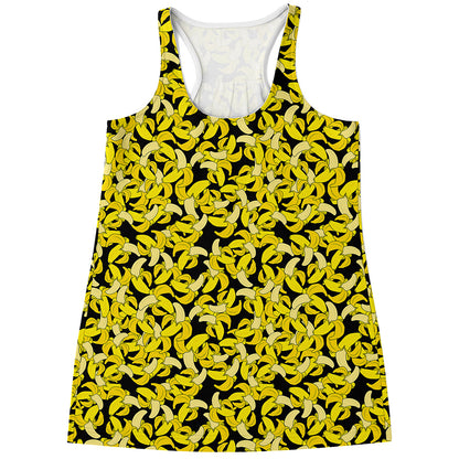 Peeled Banana Pattern Print Women's Racerback Tank Top
