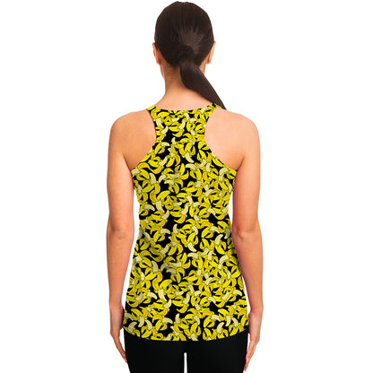 Peeled Banana Pattern Print Women's Racerback Tank Top