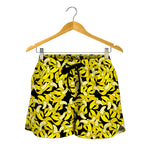 Peeled Banana Pattern Print Women's Shorts
