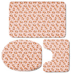 Pembroke Welsh Corgi Pattern Print 3 Piece Bath Mat Set