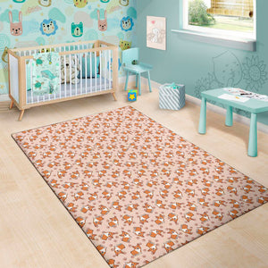 Pembroke Welsh Corgi Pattern Print Area Rug