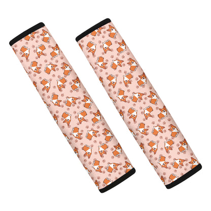 Pembroke Welsh Corgi Pattern Print Car Seat Belt Covers