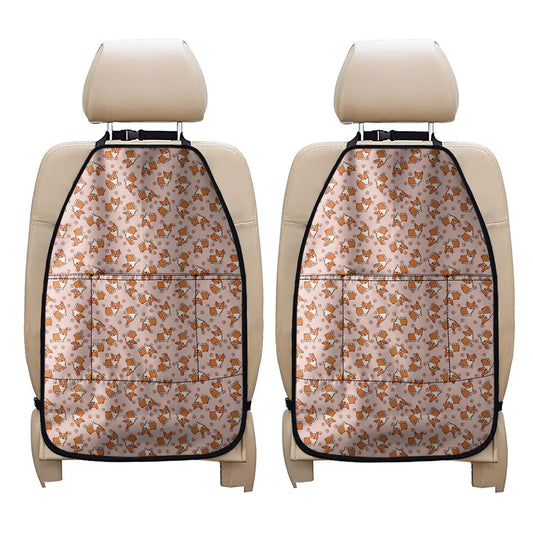 Pembroke Welsh Corgi Pattern Print Car Seat Organizers
