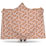 Pembroke Welsh Corgi Pattern Print Hooded Blanket