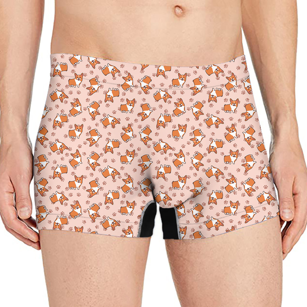 Pembroke Welsh Corgi Pattern Print Men's Boxer Briefs