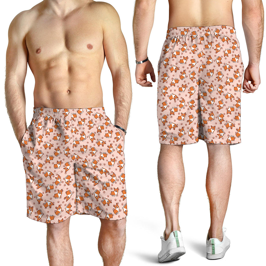 Pembroke Welsh Corgi Pattern Print Men's Shorts