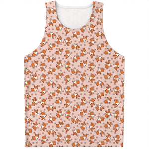 Pembroke Welsh Corgi Pattern Print Men's Tank Top