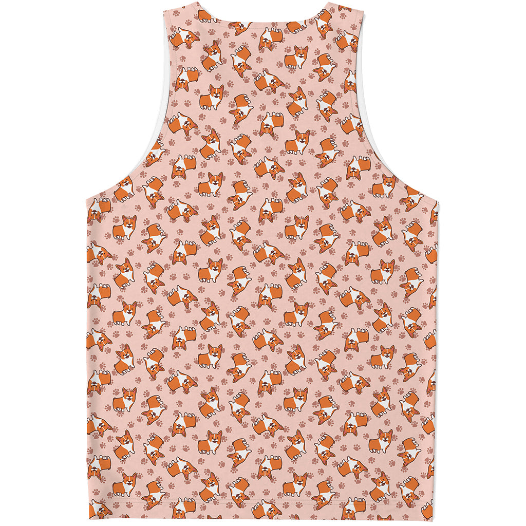 Pembroke Welsh Corgi Pattern Print Men's Tank Top