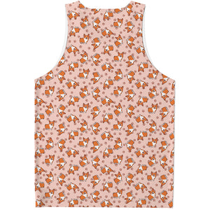 Pembroke Welsh Corgi Pattern Print Men's Tank Top