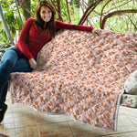 Pembroke Welsh Corgi Pattern Print Quilt