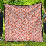 Pembroke Welsh Corgi Pattern Print Quilt