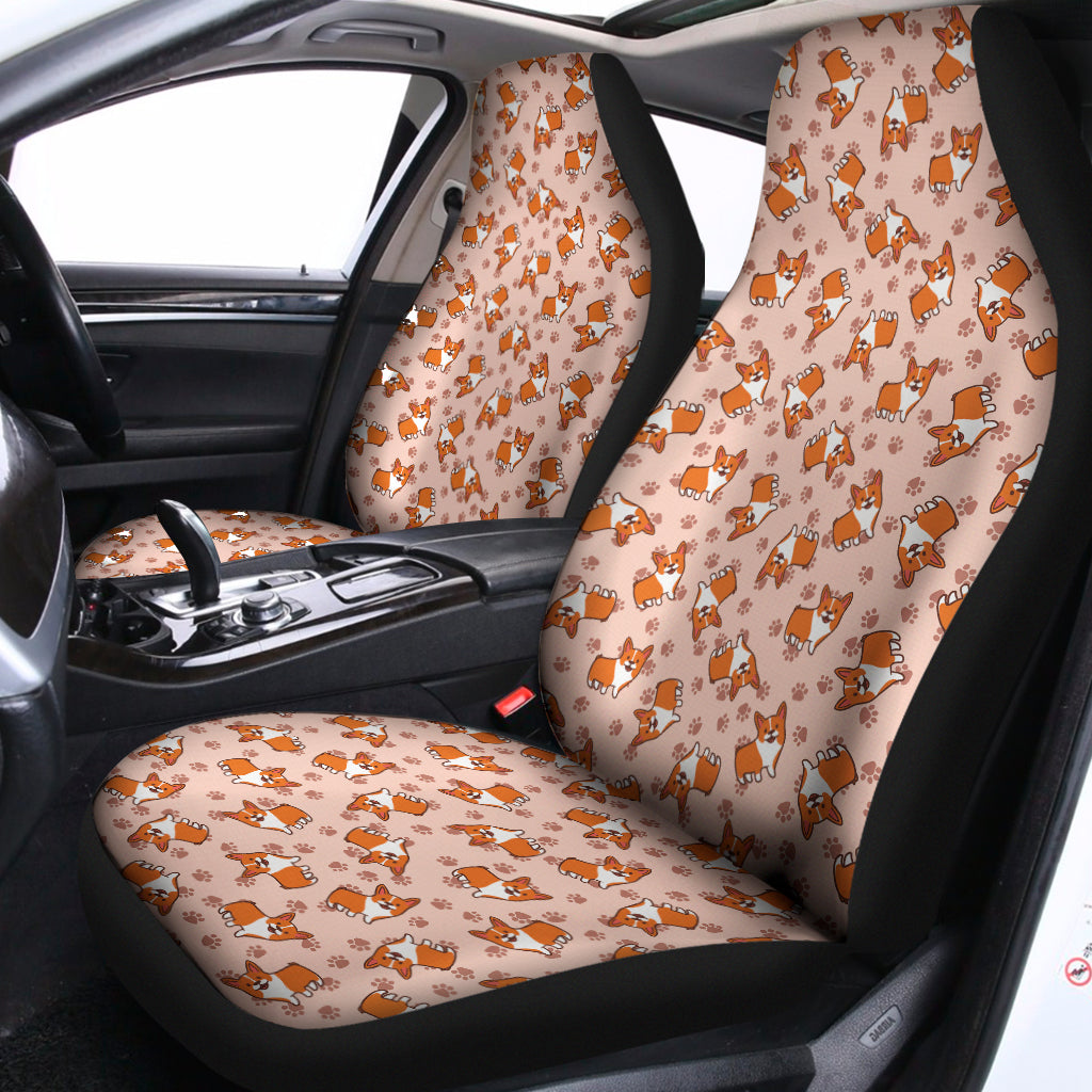 Pembroke Welsh Corgi Pattern Print Universal Fit Car Seat Covers