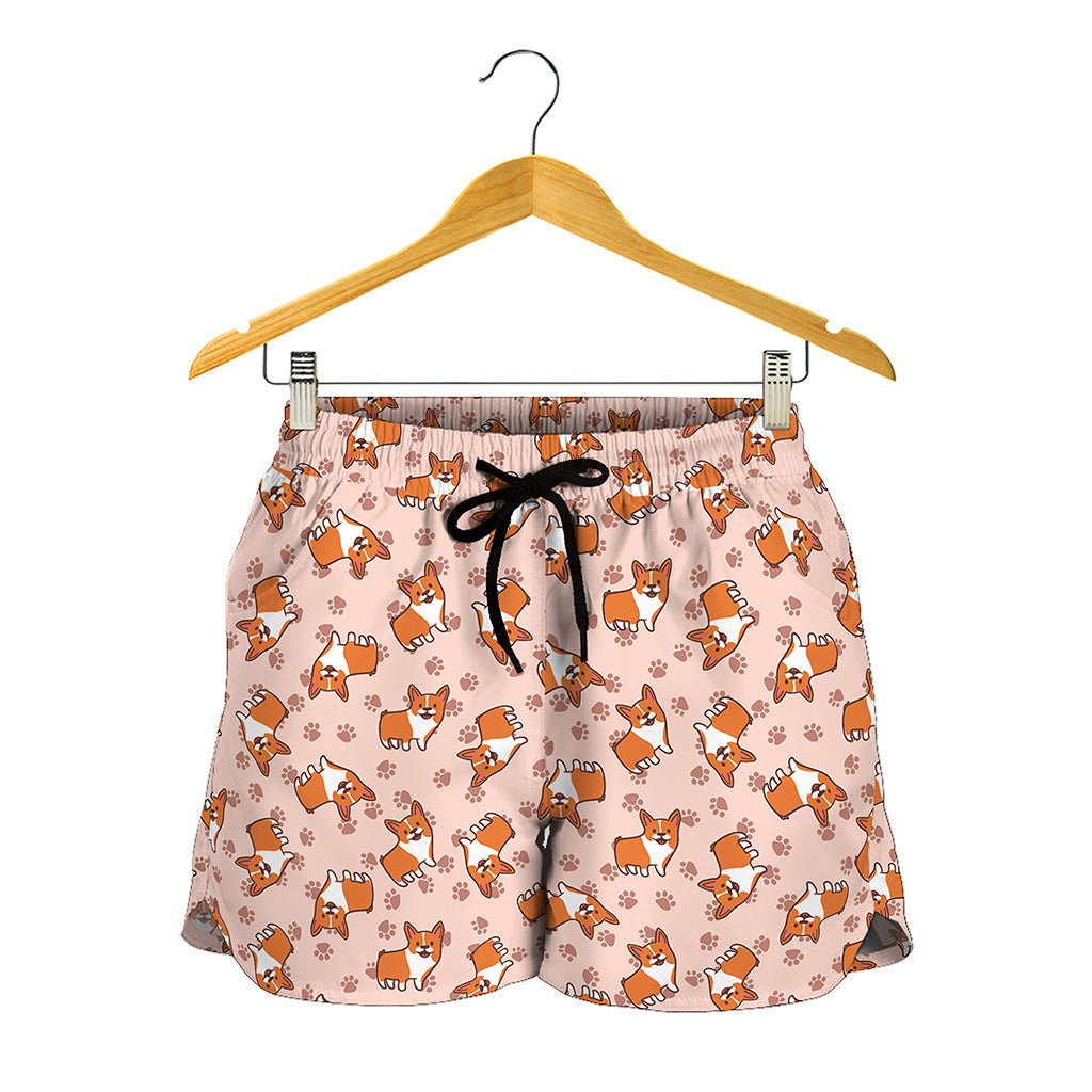 Pembroke Welsh Corgi Pattern Print Women's Shorts