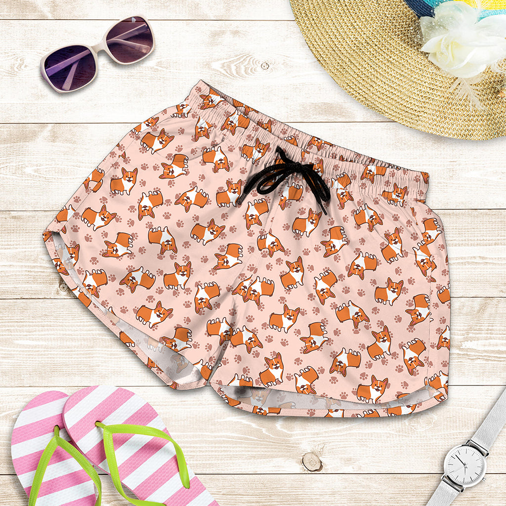 Pembroke Welsh Corgi Pattern Print Women's Shorts