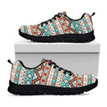 Navajo Geometric Pattern Print Black Running Shoes