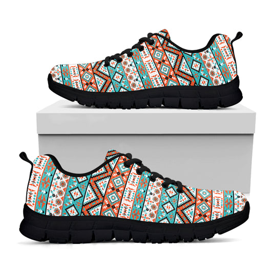 Pendleton Navajo Geometric Pattern Print Black Sneakers