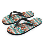 Pendleton Navajo Geometric Pattern Print Flip Flops