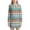 Pendleton Navajo Geometric Pattern Print Hoodie Dress