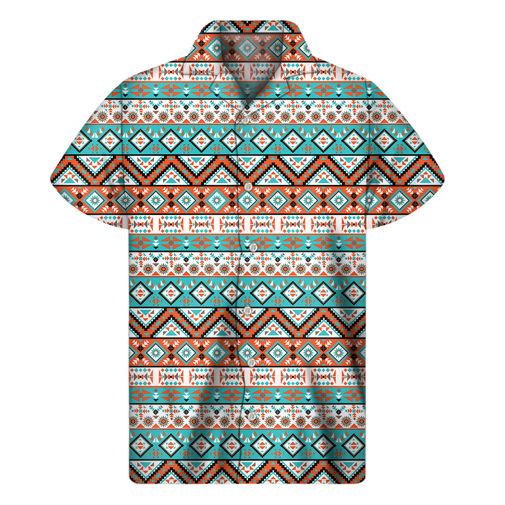 Pendleton Navajo Geometric Pattern Print Men's Short Sleeve Shirt