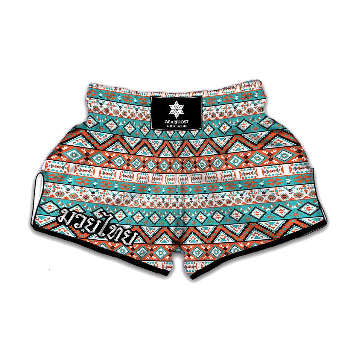 Pendleton Navajo Geometric Pattern Print Muay Thai Boxing Shorts