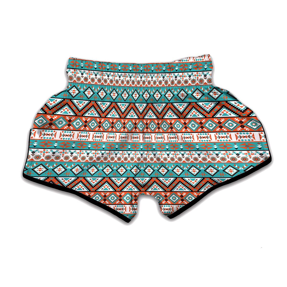 Pendleton Navajo Geometric Pattern Print Muay Thai Boxing Shorts
