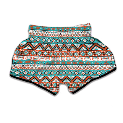 Pendleton Navajo Geometric Pattern Print Muay Thai Boxing Shorts