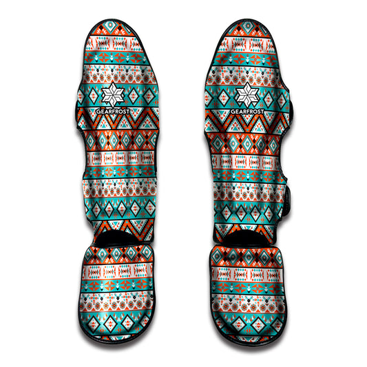 Pendleton Navajo Geometric Pattern Print Muay Thai Shin Guard