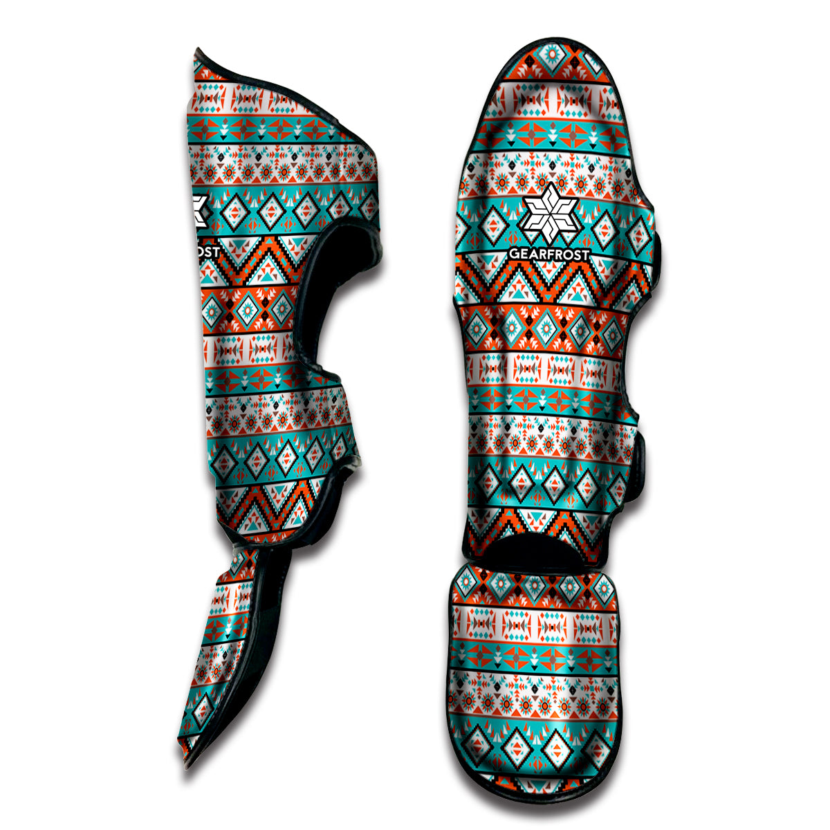 Pendleton Navajo Geometric Pattern Print Muay Thai Shin Guard