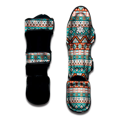 Pendleton Navajo Geometric Pattern Print Muay Thai Shin Guard
