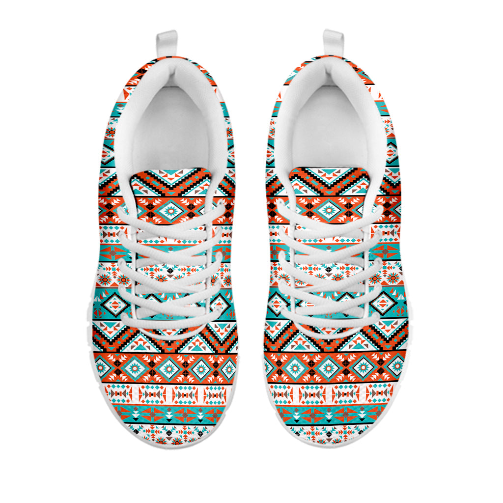 Pendleton Navajo Geometric Pattern Print White Sneakers