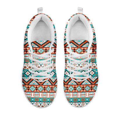 Pendleton Navajo Geometric Pattern Print White Sneakers