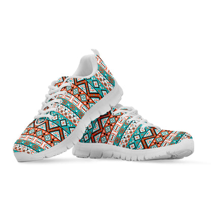 Pendleton Navajo Geometric Pattern Print White Sneakers