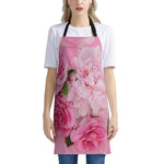 Peony And Rose Print Apron