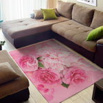 Peony And Rose Print Area Rug