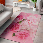 Peony And Rose Print Area Rug