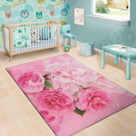 Peony And Rose Print Area Rug